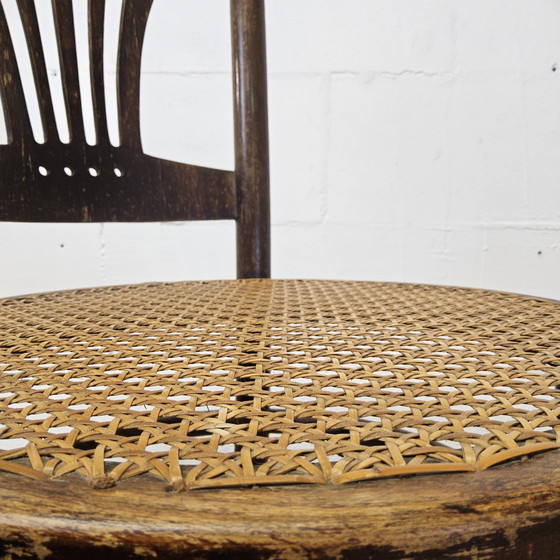 Image 1 of Antique Art Nouveau Viennese Jakob and Josef Kohn Chair (Thonet Style) Antique Webbing Chair