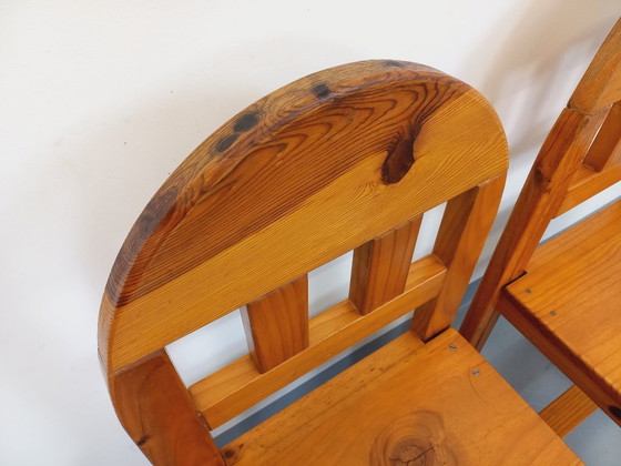 Image 1 of Pair of vintage pine chairs from the 70s/80s