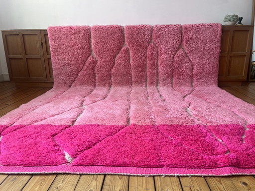 Roze Berber Boujad Wollen Vloerkleed