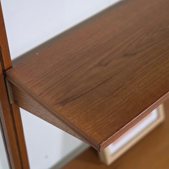 Vintage 60s Danish Teak Modular Wall System Mid Century, Wall cabinet, Wood, Brown, Mid Century Modern (photo 17 of 24)