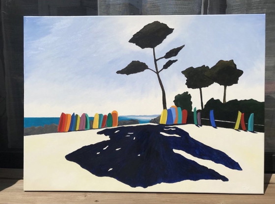 Image 1 of Oil on canvas stretcher.  Format 81x60cm