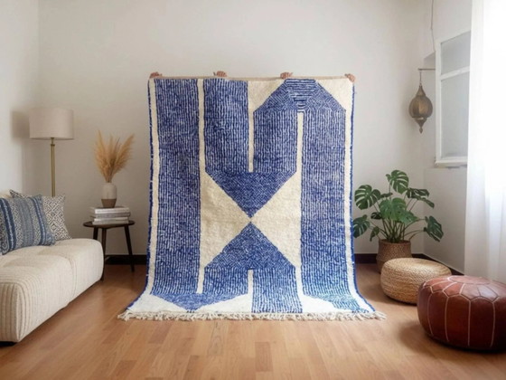 Tapis marocain en laine fait main, 250cm x 150cm, pièce unique – Wool (photo 2 of 5)