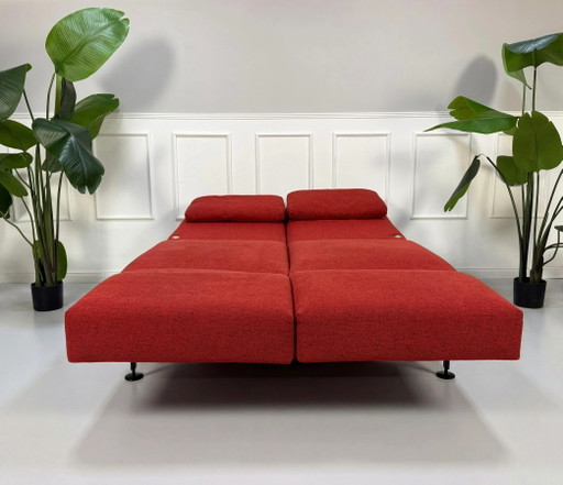 Brühl Moule Small Sofa Stoff Rot Ausstellungsstück