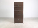 Mobiletto portadocumenti USM Haller originale 1x5 marrone vintage