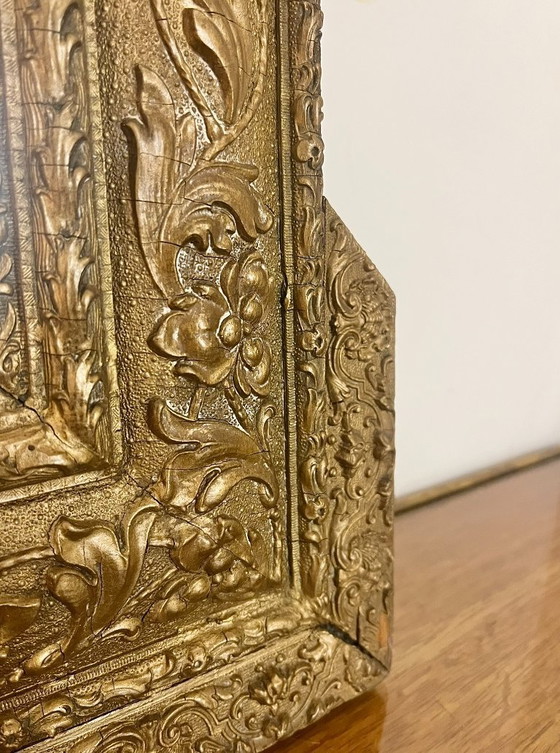 Image 1 of Antieke Franse kuifspiegel 85x58cm