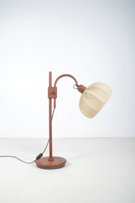 Table Lamp With Teak From Domus, 1970s