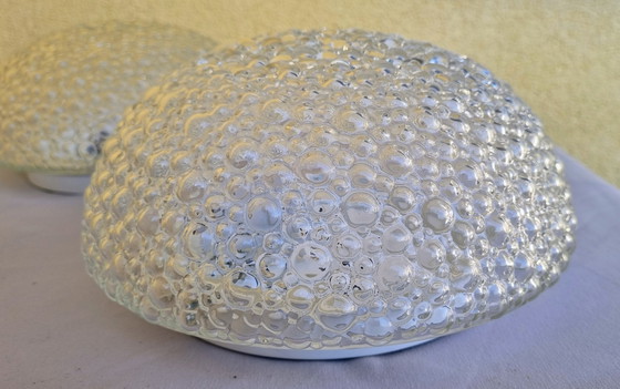 Image 1 of Paar Bubbleglas Wand oder Deckenleuchten , Deutschland 1960iger,Helena Tynell,Mid Century Modern