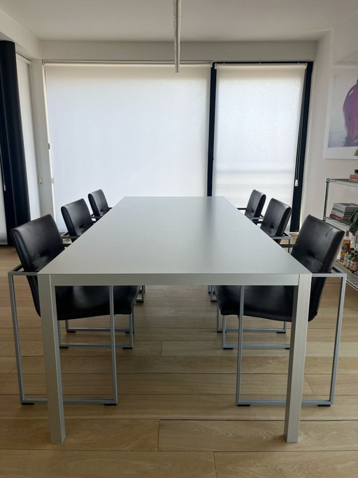 8 Arco designer chairs + matching dining table (separately or as a set)