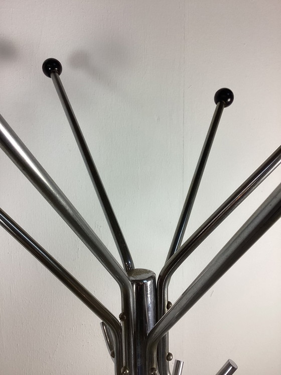 Image 1 of Vintage Fifties Chrome Coat Rack Modernist Industrial