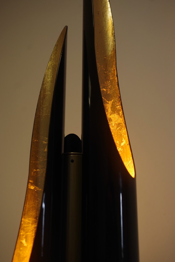 Image 1 of Coltrane Floor Lamp - Modern Luxury Lighting In Brass & Matte Black