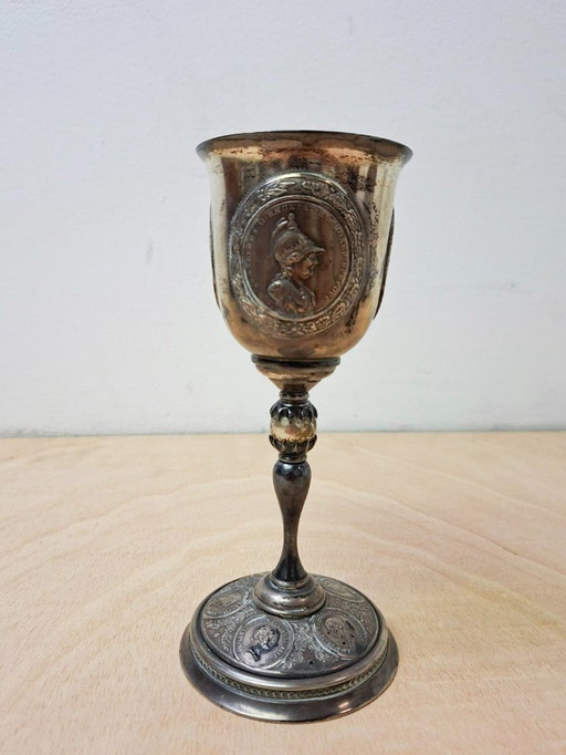 Two silver Russian goblets - 19th century style