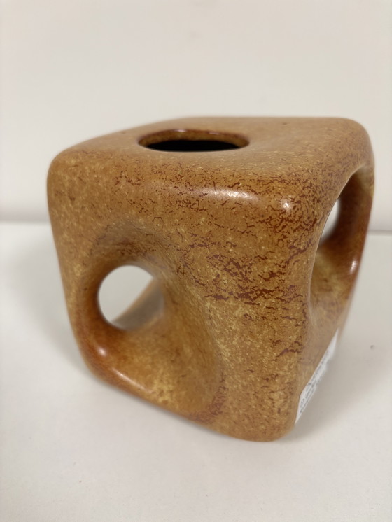 Image 1 of Bertoncello Kubusvaas (modello 907) in marrone e beige 'Screziato' di Roberto Rigon