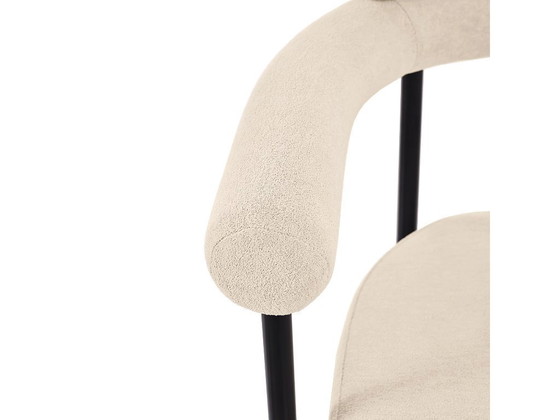 Image 1 of Set di 6 sedie in velluto - con braccioli - Beige