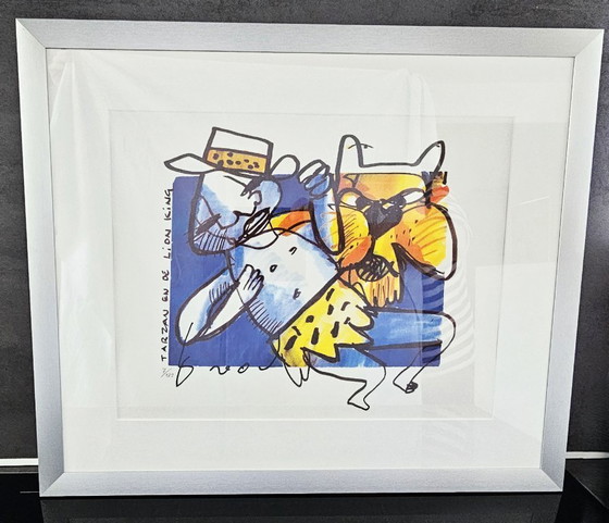 Image 1 of Herman Brood - Serigrafia di Tarzan e il Re Leone