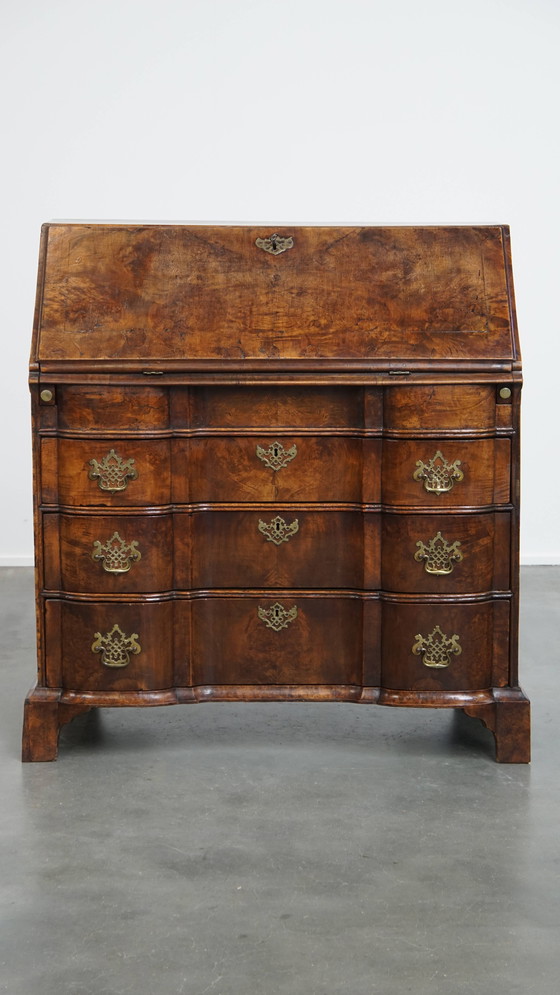 Image 1 of Secrétaire/meuble à tiroirs ancien en chêne de la fin du XVIIIe siècle