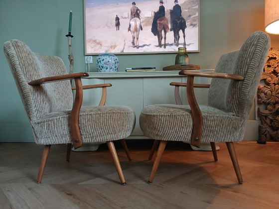 Image 1 of Set of 2 vintage cocktail club armchairs from Germany, 1960s