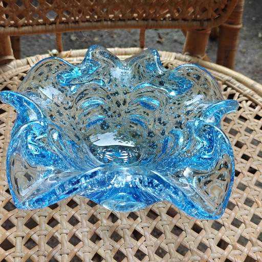 Bol Bullicante Murano bleu aqua