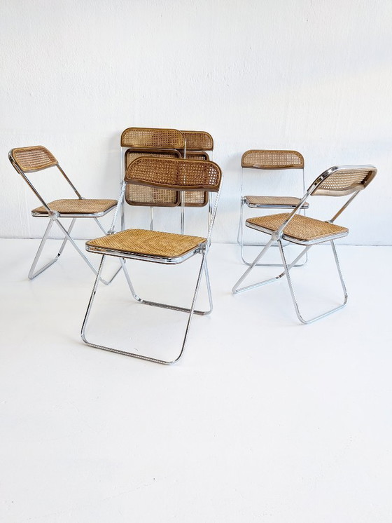 Image 1 of Set di 6 sedie pieghevoli 'Plia' di Giancarlo Piretti per Anonima Castelli anni '70 