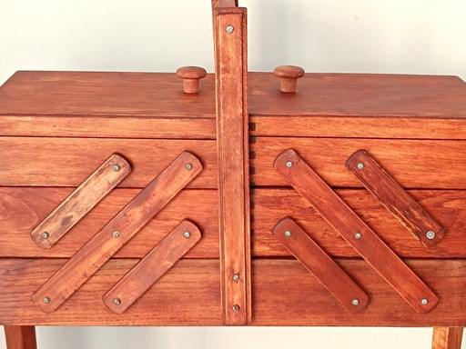 Tavolo da lavoro vintage in legno massello