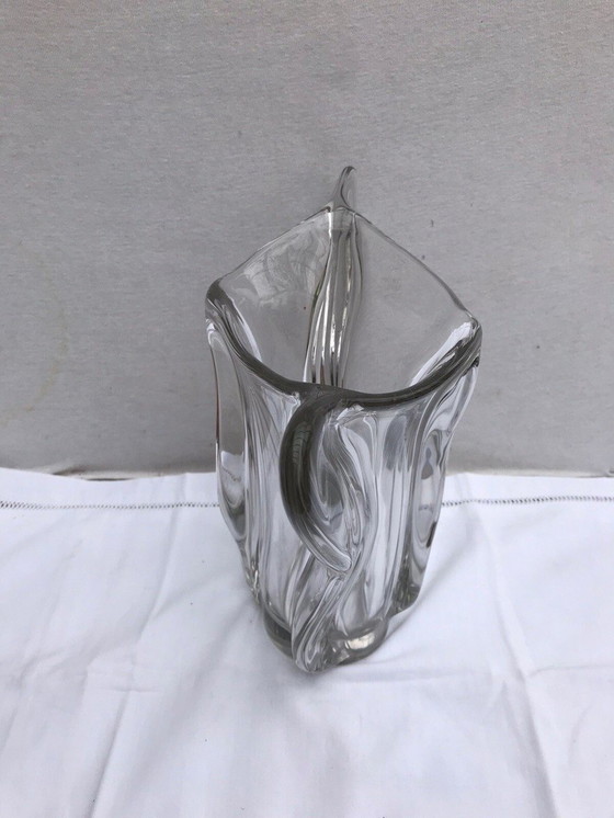 Image 1 of Vaso Ancien Forme Coupe Cristal Trasparente Design Vintage #D389