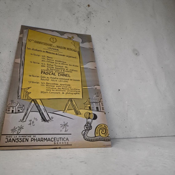 Poster Vintage Maison Medicale Louvain – Janssen Pharmaceutica, Paper (photo 2 of 7)