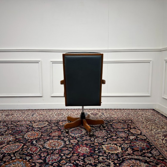 Chaise de bureau classique anglaise Heldense Exclusive – Chaises de bureau, Leather, Wood (photo 4 of 8)