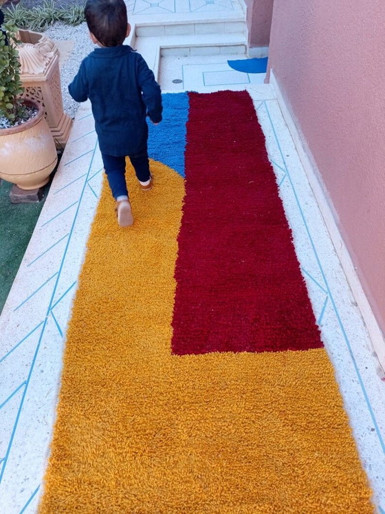 Image 1 of Alfombra de pasillo tradicional tejida a mano, de 75/300 cm.