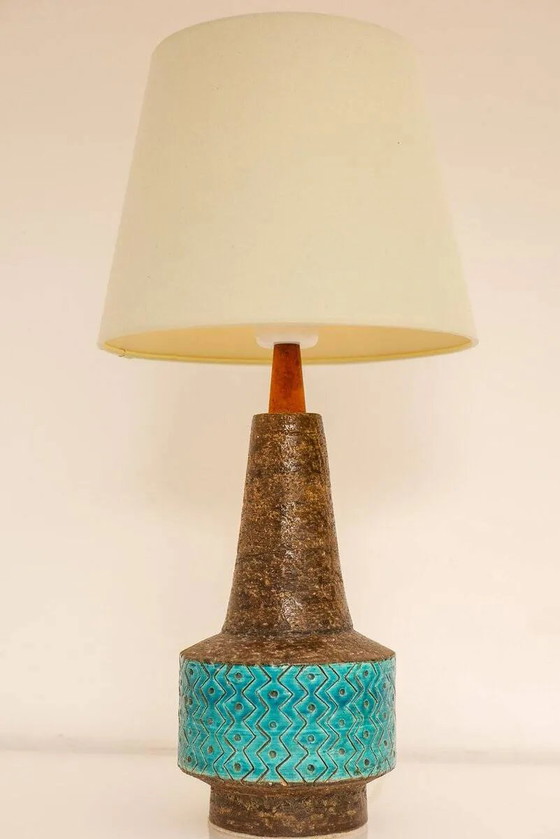 Lampe en céramique Bitossi bleu Rimini, par Aldo Londi, Italie, années 1970 – Porcelain, Ceramic (photo 17 of 18)