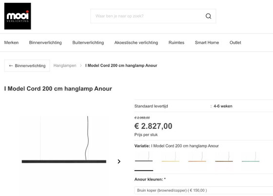 ANOUR I Model Cord 200 Cm Brown Copper | Dimmable | Lampe Design Danoise – Suspensions (photo 4 of 5)