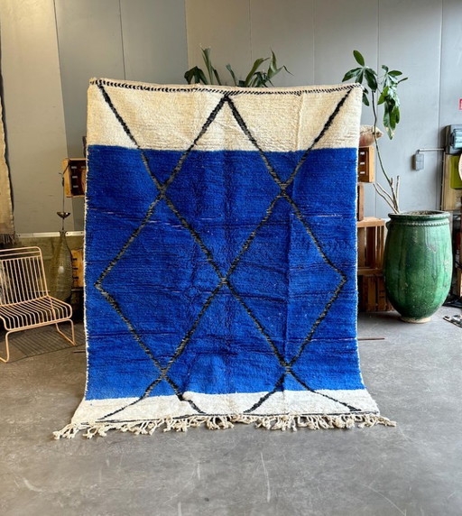 Alfombra bereber marroquí de lana natural de 250 cm x 200 cm. – vloerkleden en tapijten, Wool