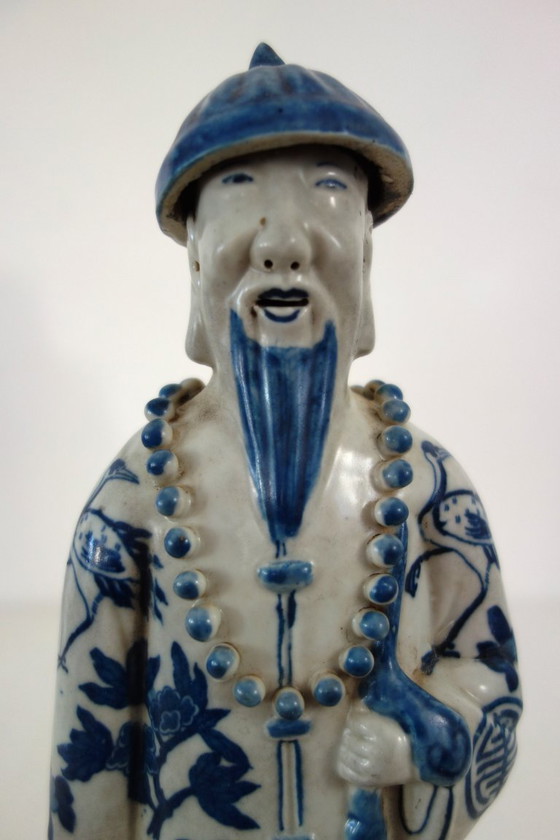 Image 1 of 3 emperor figurines, China, early 20th century