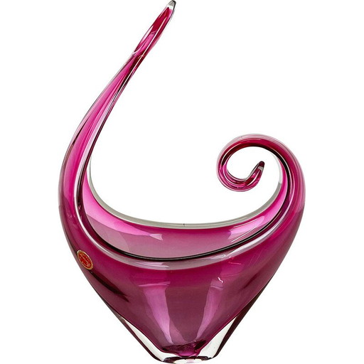 Vintage Murano glazen "Pink" middenstuk, Italië 1970