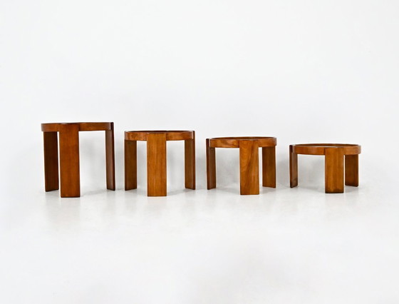 Image 1 of Satztische Modell 780 von Gianfranco Frattini für Cassina, 1960er Jahre, 4er-Set