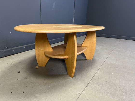 Image 1 of Beech wood coffee table, oval, 1980s