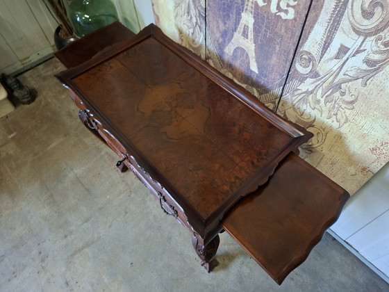 Image 1 of Table à thé anglaise classique antique, table à boissons Wishkeybar dim, 82x45cm et 71cm de haut
