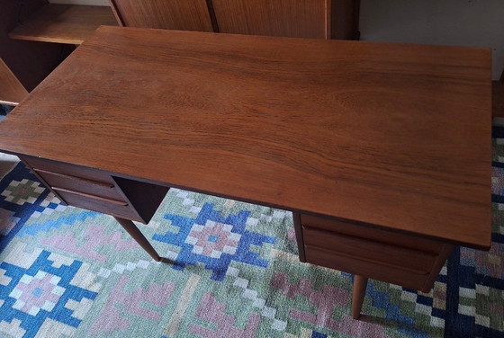 Image 1 of Mid Century Teak Desk, Denmark 1960s