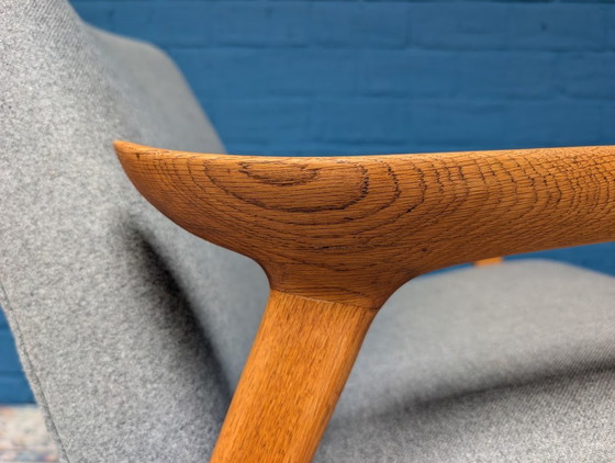 Poltrona vintage, Yngve Ekström per Swedese, anni '60 – Poltrone, Wood, Cotton (photo 9 of 10)