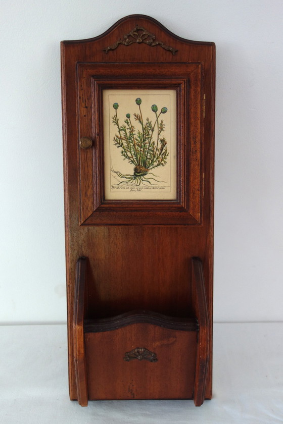 Image 1 of Boite à Clés et Porte Lettres Vintage Gravure Botanique