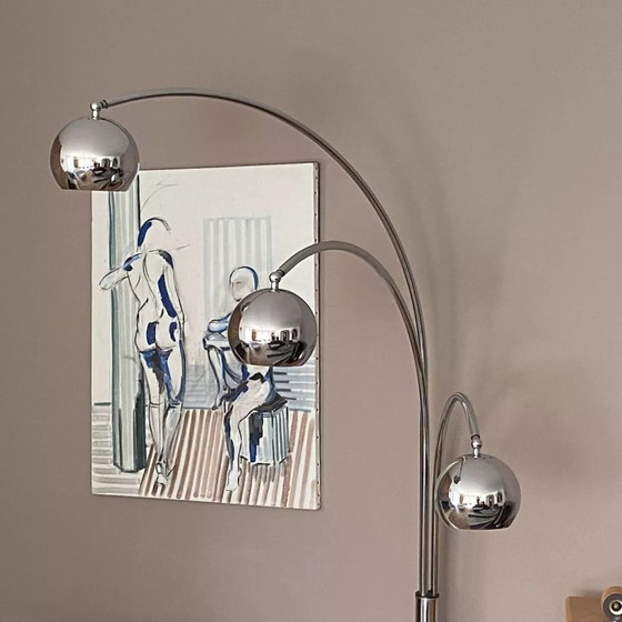 Image 1 of Lelietjes-van-dalen vloerlamp. Goffredo REGGIANI. 1970.