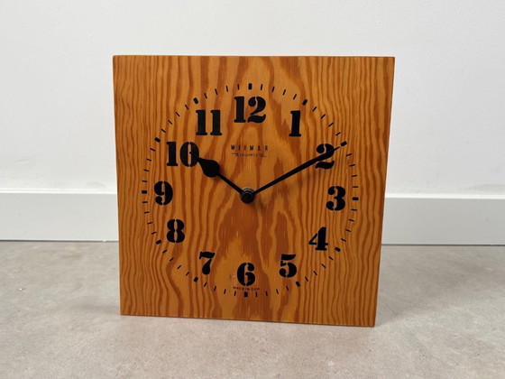 1x Vintage Grenen Houten Weimar Klok / Wandklok – Klokken, Wood (photo 5 of 5)