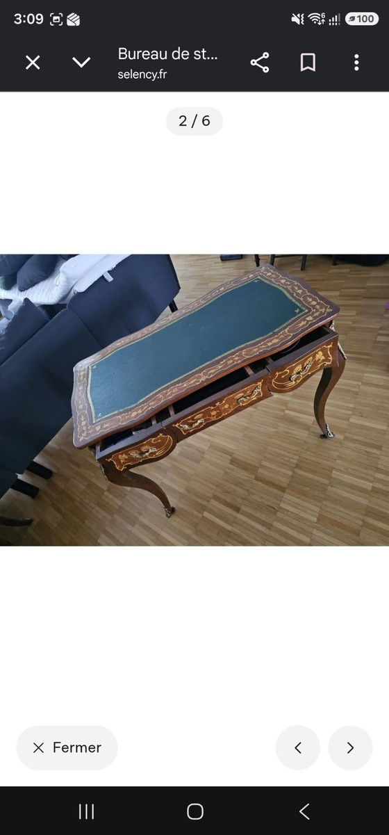Scrivania in stile barocco, 3 cassetti, casa pedrino, Scrivanie, Legno, Marrone (foto 5 di 6)