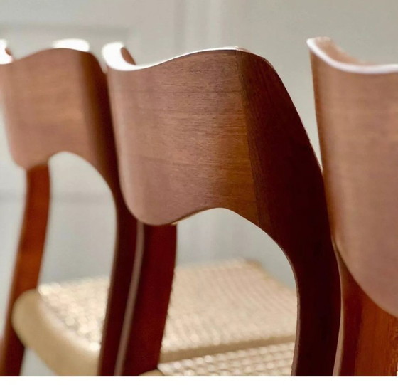 Image 1 of Dining chairs, model 71, by Niels Otto Møller, 1950s, set of 4