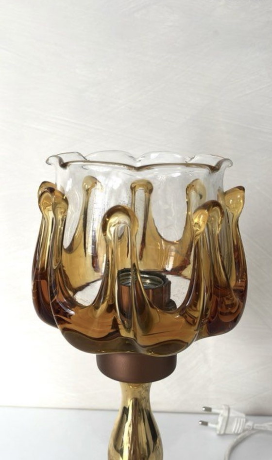 Image 1 of Lampe Vintage en Verre Oberglas, Autriche Années 70