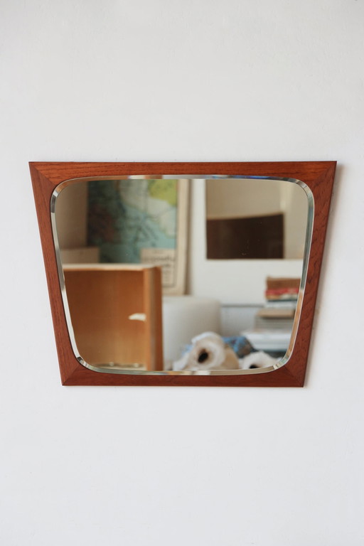 Vintage teak mirror - Aksel Kjersgaard - Danish design 1960