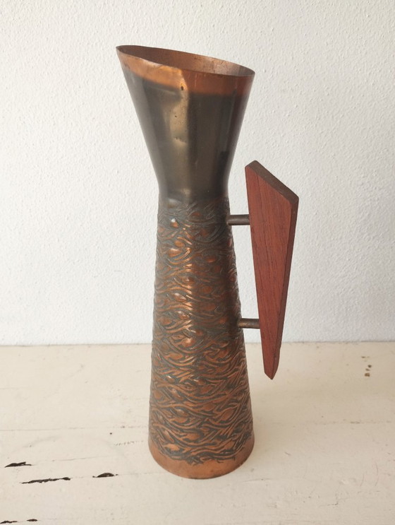 Image 1 of Set of three vintage copper Dahlmann vases