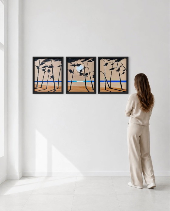 Acrylic Triptych 120x50 – Paintings & Drawings, Canvas (photo 14 of 16)