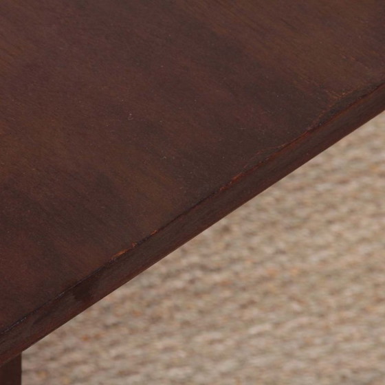 Image 1 of Geometric wooden side table dating from the 1940s