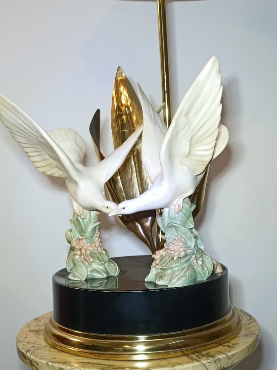 Decorative Table lamp Italy 1970s – Brass (photo 3 of 8)