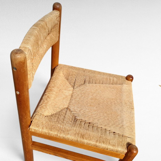 Paar Vintage Design Grenen En Biezen Stoelen, Jaren 70 – Eetkamerstoelen, Wicker (photo 9 of 18)