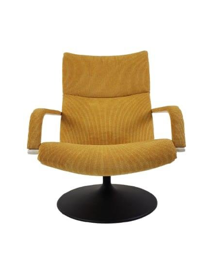 Vintage Artifort Nieuw Gestoffeerd Geel – Fauteuils, Metal, Textile (photo 8 of 8)